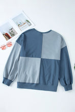 Load image into Gallery viewer, Contrast Half Button Long Sleeve Sweatshirt
