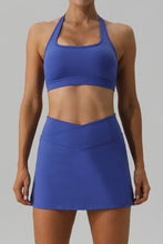 Load image into Gallery viewer, Halter Neck Tank and Slit Skirt Active Set
