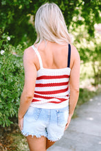 Load image into Gallery viewer, US Flag Theme V-Neck Knit Cami
