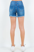 Load image into Gallery viewer, American Bazi High Waist Distressed Frayed Denim Shorts
