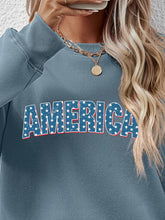 Load image into Gallery viewer, AMERICA Round Neck Dropped Shoulder Sweatshirt
