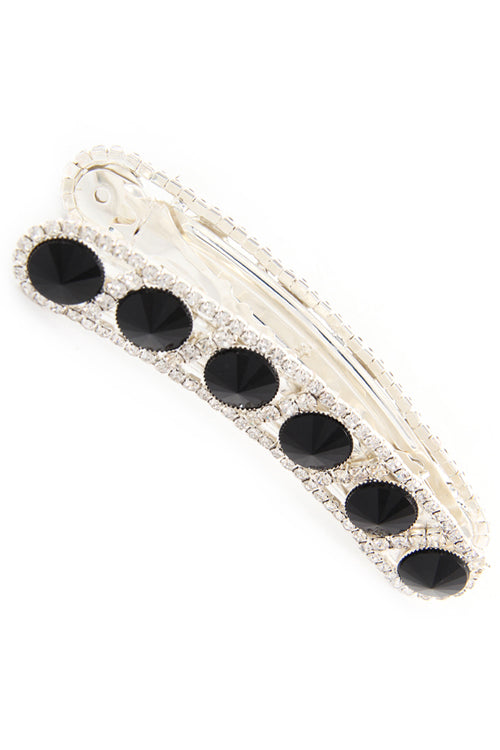 Round Rhinestone Hair Clip