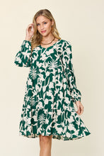 Load image into Gallery viewer, Double Take Full Size Printed Ruffle Hem Dress with Pocket

