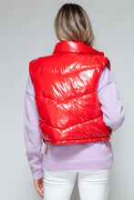 Load image into Gallery viewer, Snobbish Zip Up Turtleneck Shiny Quilted Vest
