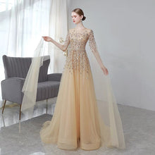 Load image into Gallery viewer, Bridal Dress Thin Long-sleeved Dress - Prom Dress - Mother of the Bride Dress - Evening Gown
