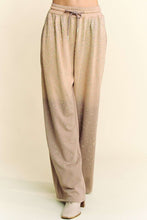 Load image into Gallery viewer, Davi &amp; Dani Rhinestone Drawstring Wide Leg Pants
