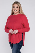 Load image into Gallery viewer, Plus Melange Baby Waffle Long Sleeve Top
