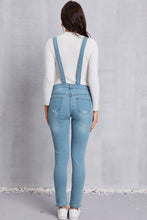 Load image into Gallery viewer, Distressed Washed Denim Overalls with Pockets
