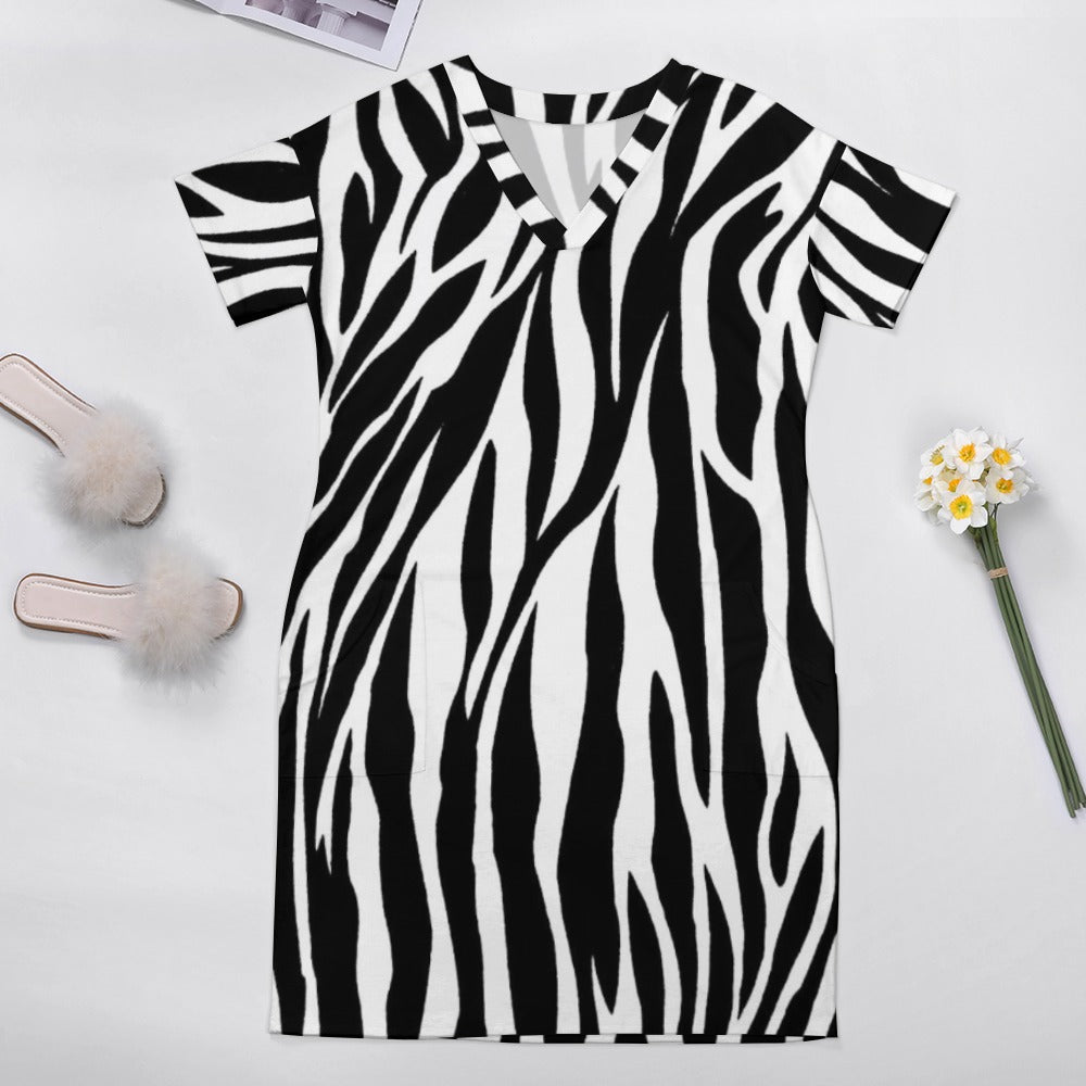 Ti Amo I love you - Exclusive Brand - Knee Length - Loose Pocket Dress - Size S-5XL
