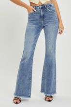 Load image into Gallery viewer, RISEN Full Size High Waist Raw Hem Flare Jeans
