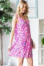 Load image into Gallery viewer, Heimish Full Size Floral V-Neck Tank Dress with Pockets
