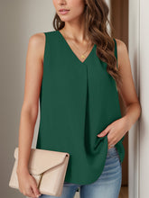 Load image into Gallery viewer, Full Size Ruched V-Neck Tank
