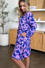 Load image into Gallery viewer, Double Take Full Size Printed Ruffle Hem Dress with Pocket
