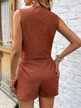 Load image into Gallery viewer, Scoop Neck Sleeveless Top and Shorts Set
