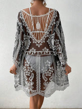 Load image into Gallery viewer, Lace Round Neck Cover-Up
