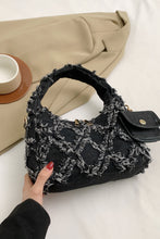 Load image into Gallery viewer, Raw Edge Denim Handbag with Pouch
