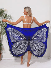 Load image into Gallery viewer, Tassel Butterfly Spaghetti Strap Cover Up
