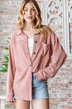 Load image into Gallery viewer, Reborn J Button Up Long Sleeve Shacket
