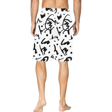 Load image into Gallery viewer, Ti Amo I love you - Exclusive Brand - White &amp; Black Squiggles -  Basketball Shorts With Pockets - Sizes S-2XL
