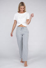 Load image into Gallery viewer, Lounge Wide Pants with Drawstrings
