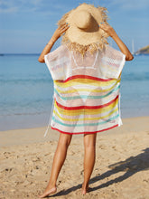 Load image into Gallery viewer, Cutout Striped Cover-Up with Tassel
