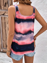 Load image into Gallery viewer, Tie-Dye Scoop Neck Wide Strap Tank
