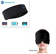 Load image into Gallery viewer, Wireless Bluetooth Sleeping Headphones Headband Thin Soft Elastic Comfortable Music Ear Phones Eye Mask For Side Sleeper Sports
