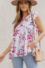 Load image into Gallery viewer, Printed V-Neck Babydoll Top
