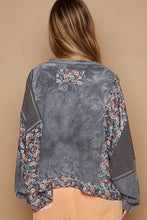 Load image into Gallery viewer, POL Floral Patchwork Round Neck Knit Top
