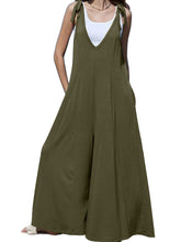 Load image into Gallery viewer, V-Neck Tie Shoulder Jumpsuit
