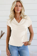 Load image into Gallery viewer, Cowl Neck Short Sleeve T-Shirt
