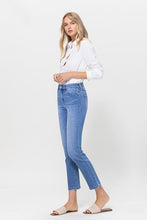 Load image into Gallery viewer, High Rise Stretch Crop Slim Straight Jeans
