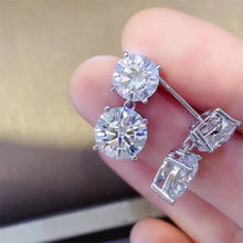 Load image into Gallery viewer, 10 Carat Moissanite 925 Sterling Silver Earrings
