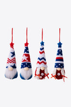 Load image into Gallery viewer, 4pc Set - Patriotic Knit Hanging Gnomes Ti Amo I love you
