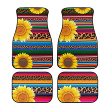 Load image into Gallery viewer, 4pc Set - Ti Amo I love you - Exclusive Brand - Leopard &amp; Sunflowers - Car Floor Mats Ti Amo I love you
