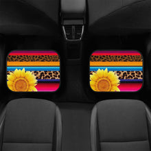 Load image into Gallery viewer, 4pc Set - Ti Amo I love you - Exclusive Brand - Leopard &amp; Sunflowers - Car Floor Mats Ti Amo I love you
