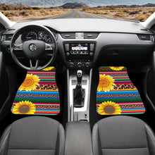 Load image into Gallery viewer, 4pc Set - Ti Amo I love you - Exclusive Brand - Leopard &amp; Sunflowers - Car Floor Mats Ti Amo I love you
