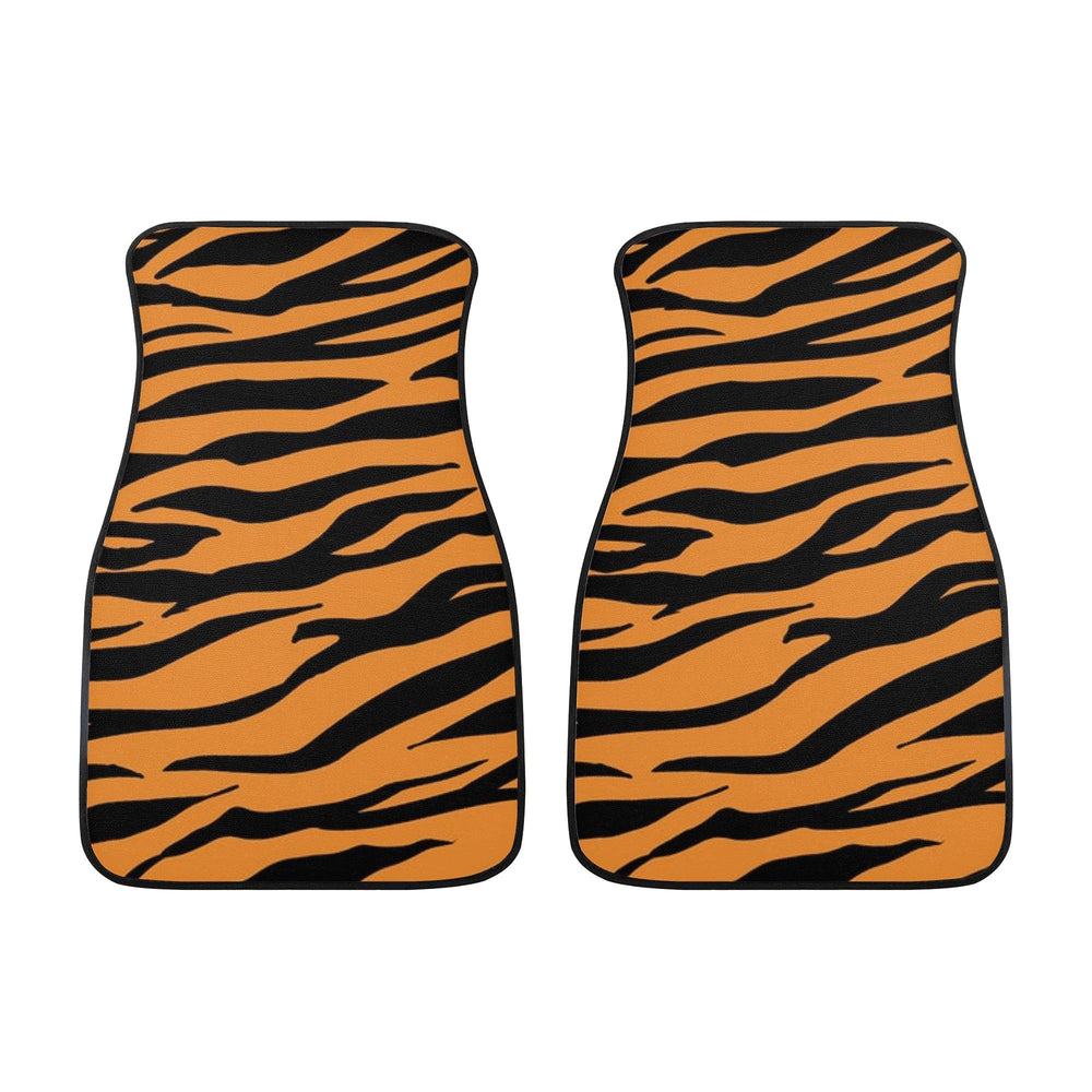 4pc Set - Ti Amo I love you - Exclusive Brand - Zest & Black Tiger Stripes - Car Floor Mats Ti Amo I love you