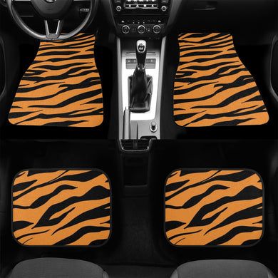 4pc Set - Ti Amo I love you - Exclusive Brand - Zest & Black Tiger Stripes - Car Floor Mats Ti Amo I love you