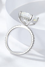 Load image into Gallery viewer, 5.52 Carat Princess Moissanite Side Stone Ring Ti Amo I love you
