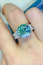 Load image into Gallery viewer, 5 Carat  Moissanite 4-Prong Wide Band Ring Ti Amo I love you
