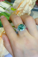 Load image into Gallery viewer, 5 Carat  Moissanite 4-Prong Wide Band Ring Ti Amo I love you
