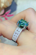 Load image into Gallery viewer, 5 Carat  Moissanite 4-Prong Wide Band Ring Ti Amo I love you
