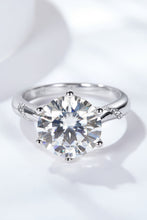 Load image into Gallery viewer, 5 Carat Moissanite - 925 Sterling Silver - Platinum Plated - Solitaire Ring Ti Amo I love you
