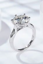 Load image into Gallery viewer, 5 Carat Moissanite - 925 Sterling Silver - Platinum Plated - Solitaire Ring Ti Amo I love you
