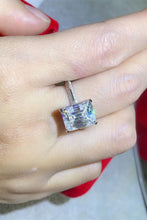 Load image into Gallery viewer, 5 Carat Moissanite Platinum-Plated Ring - Sizes 6-9 Ti Amo I love you
