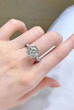 Load image into Gallery viewer, 5 Carat Moissanite Side Stone Ring - Sizes 5-9 Ti Amo I love you
