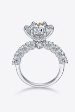 Load image into Gallery viewer, 5 Carat Moissanite Side Stone Ring - Sizes 5-9 Ti Amo I love you
