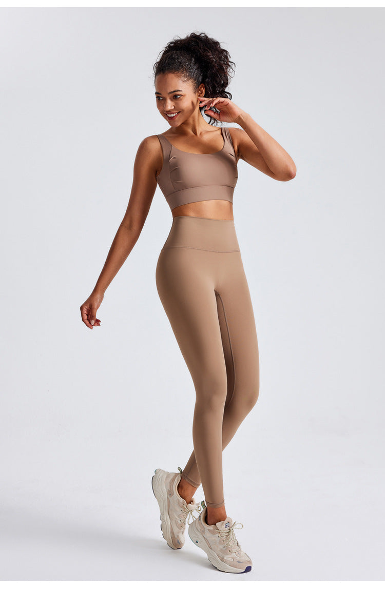 5 Colors - 2pc Set - Womens - Shockproof High Waist Hip - Lift  - Yoga Pants + Crop Yoga Top - Fitness Yoga Suit - Sizes S-XL Ti Amo I love you