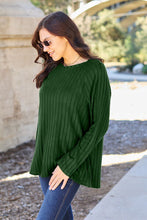 Load image into Gallery viewer, 5 Colors - Basic Bae Full Size Ribbed Round Neck Long Sleeve Knit Top - Sizes S-3XL Ti Amo I love you
